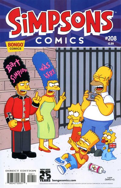 Cover for Simpsons Comics (Bongo, 1993 series) #208
