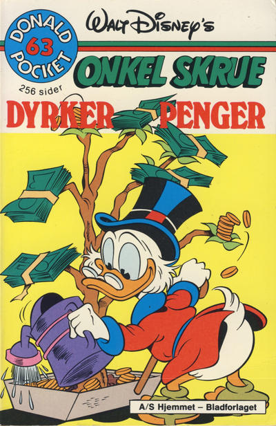 Cover for Donald Pocket (Hjemmet / Egmont, 1968 series) #63 - Onkel Skrue dyrker penger [1. opplag]