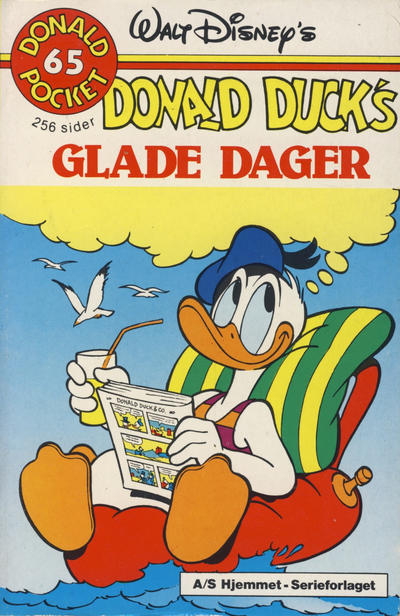 Cover for Donald Pocket (Hjemmet / Egmont, 1968 series) #65 - Donald Duck's glade dager [1. opplag]