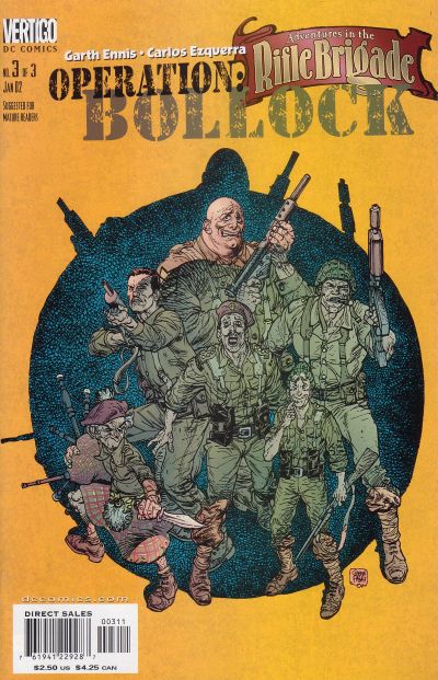 Cover for Adventures in the Rifle Brigade: Operation Bollock (DC, 2001 series) #3