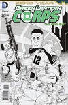 Cover for Green Lantern Corps (DC, 2011 series) #25 [Bernard Chang Black & White Cover]