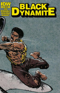 Cover Thumbnail for Black Dynamite (IDW, 2013 series) #1 [Subscription Punching the Shark Exclusive Variant by Jun LoFamia]