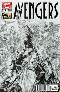 Cover Thumbnail for Avengers (Marvel, 2013 series) #25 [Marvel's 75th Anniversary Alex Ross Sketch Variant]