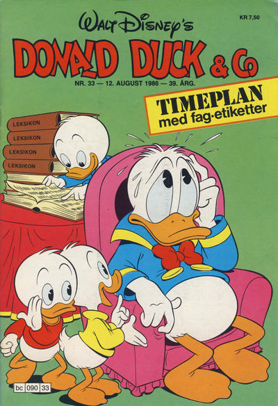 Cover for Donald Duck & Co (Hjemmet / Egmont, 1948 series) #33/1986