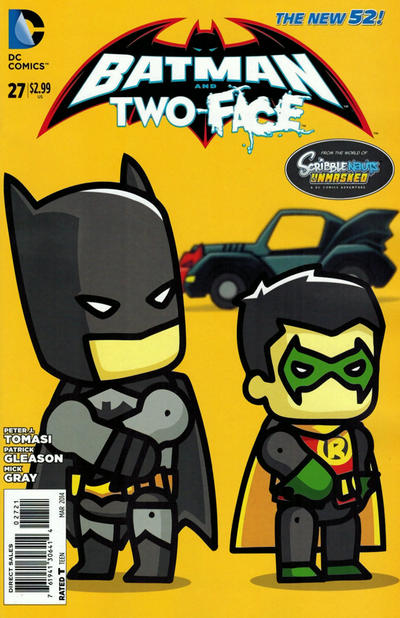 Cover for Batman and Robin (DC, 2011 series) #27 [Scribblenauts Unmasked Cover]