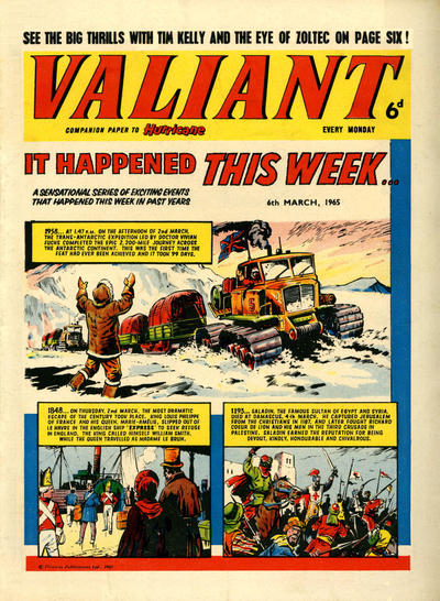 Cover for Valiant (IPC, 1964 series) #6 March 1965