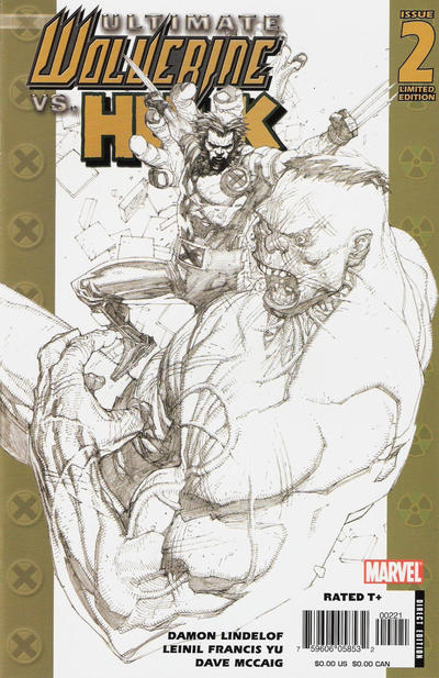 Cover for Ultimate Wolverine vs. Hulk (Marvel, 2006 series) #2 [Retailer Sketch]