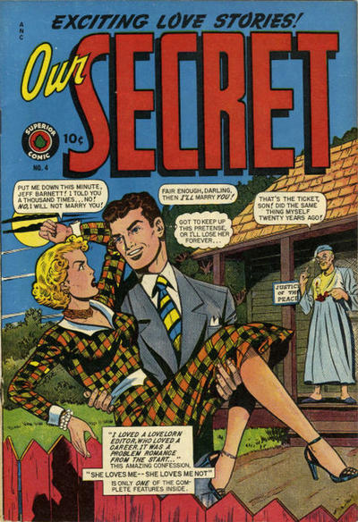 Cover for Our Secret (Superior, 1949 series) #4 [no date on cover]