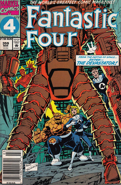 Cover for Fantastic Four (Marvel, 1961 series) #359 [Australian]