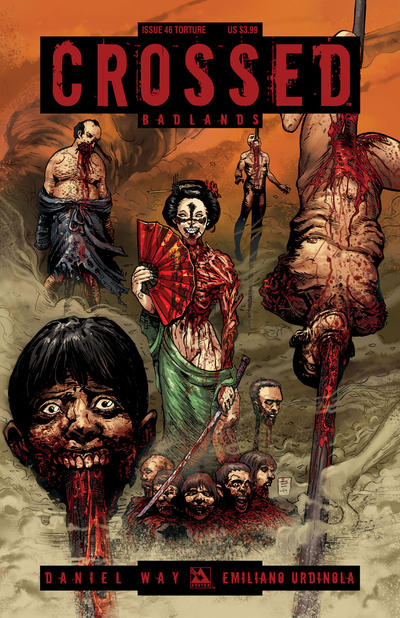 Cover for Crossed Badlands (Avatar Press, 2012 series) #46 [Torture Variant Cover by German Erramouspe]