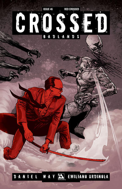 Cover for Crossed Badlands (Avatar Press, 2012 series) #46 [Red Crossed Variant Cover by German Erramouspe]