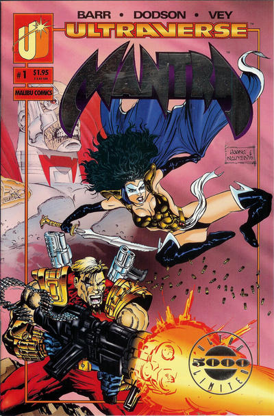 Cover for Mantra (Malibu, 1993 series) #1 [Ultra Limited Silver Foil Logo Edition]