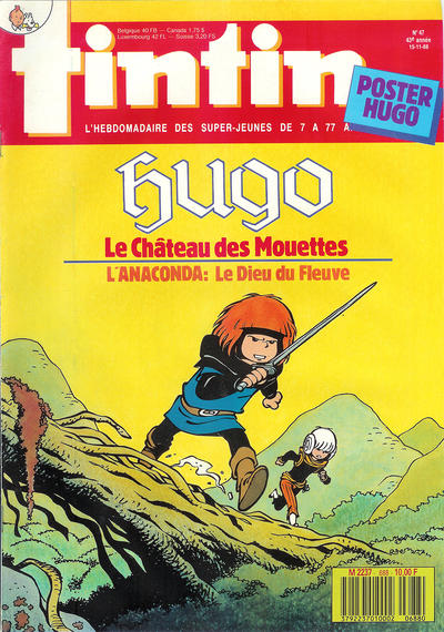 Cover for Le journal de Tintin (Le Lombard, 1946 series) #47/1988