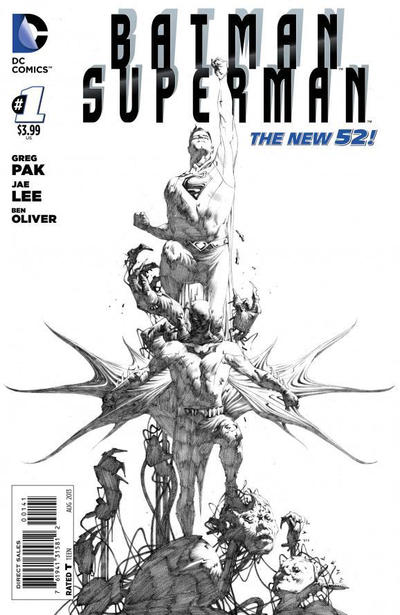 Cover for Batman / Superman (DC, 2013 series) #1 [Jae Lee Sketch Cover]
