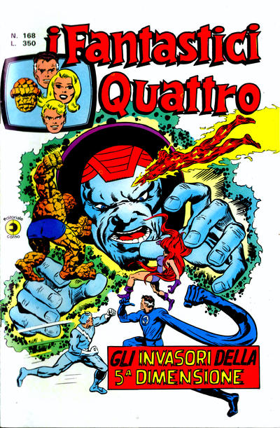 Cover for I Fantastici Quattro (Editoriale Corno, 1971 series) #168