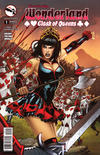 Cover for Grimm Fairy Tales Presents Wonderland: Clash of Queens (Zenescope Entertainment, 2014 series) #1 [Cover D - Richard Ortiz Connecting Cover]