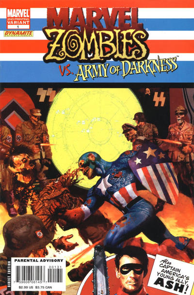 Cover for Marvel Zombies / Army of Darkness (Marvel / Dynamite Entertainment, 2007 series) #1 [Second Printing]