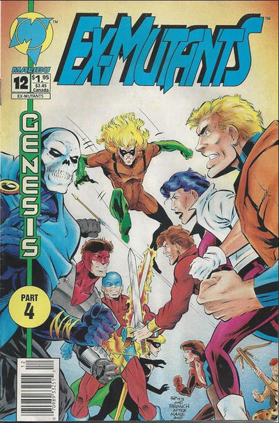 Cover for Ex-Mutants (Malibu, 1992 series) #12 [Newsstand]