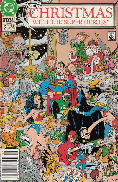 Cover for Christmas with the Super-Heroes (DC, 1988 series) #2 [Newsstand]