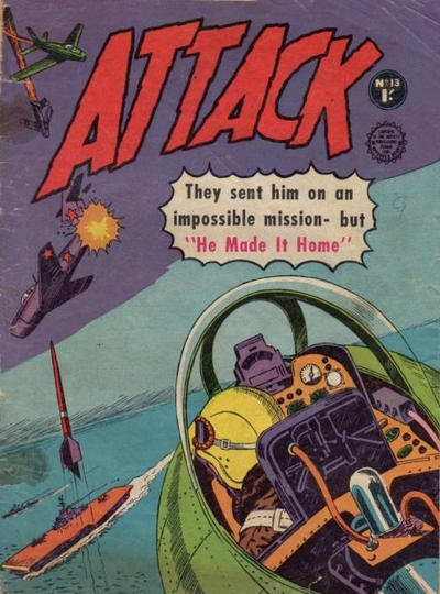 Cover for Attack (Horwitz, 1958 ? series) #13