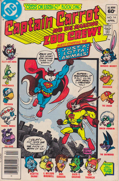 Cover for Captain Carrot and His Amazing Zoo Crew! (DC, 1982 series) #14 [Newsstand]