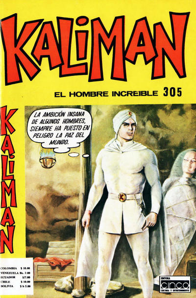 Cover for Kaliman (Editora Cinco, 1976 series) #305
