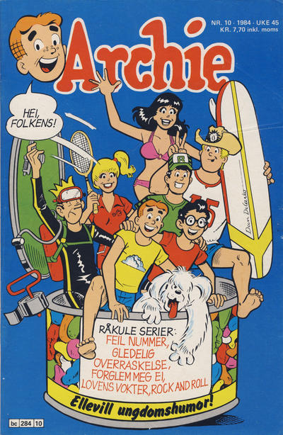 Cover for Archie (Semic, 1982 series) #10/1984