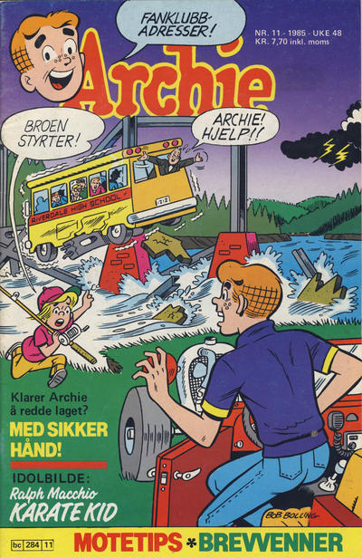 Cover for Archie (Semic, 1982 series) #11/1985
