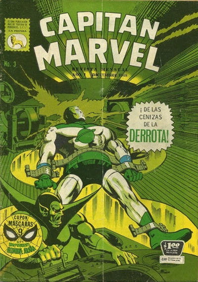 Cover for Capitán Marvel (Editora de Periódicos, S. C. L. "La Prensa", 1968 series) #3