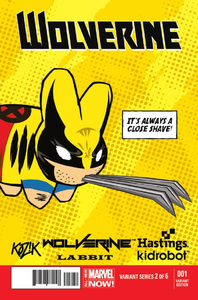Cover for Wolverine (Marvel, 2014 series) #1 [Frank Kozik Hastings Exclusive Labbit Variant]