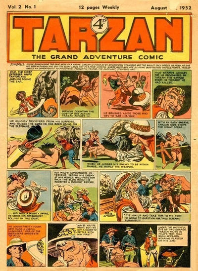 Cover for Tarzan: The Grand Adventure Comic (Westworld Publications, 1951 series) #v2#1