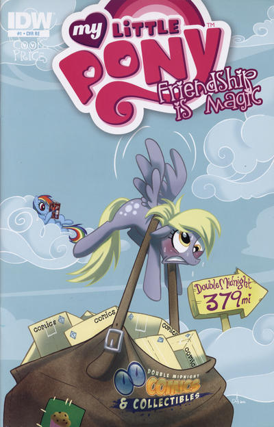 Cover for My Little Pony: Friendship Is Magic (IDW, 2012 series) #1 [Cover RE - Double Midnight Comics]