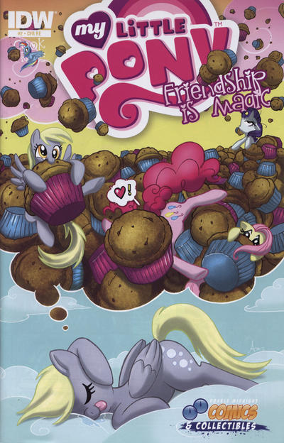 Cover for My Little Pony: Friendship Is Magic (IDW, 2012 series) #2 [Cover RE - Double Midnight Comics]