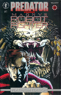 Cover for Predator vs. Magnus Robot Fighter (Dark Horse, 1992 series) #1 [Platinum Edition]
