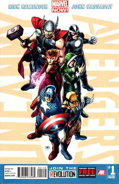 Cover for Uncanny Avengers (Marvel, 2012 series) #1 [Second Printing]