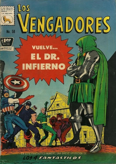 Cover for Los Vengadores (Editora de Periódicos, S. C. L. "La Prensa", 1965 series) #58