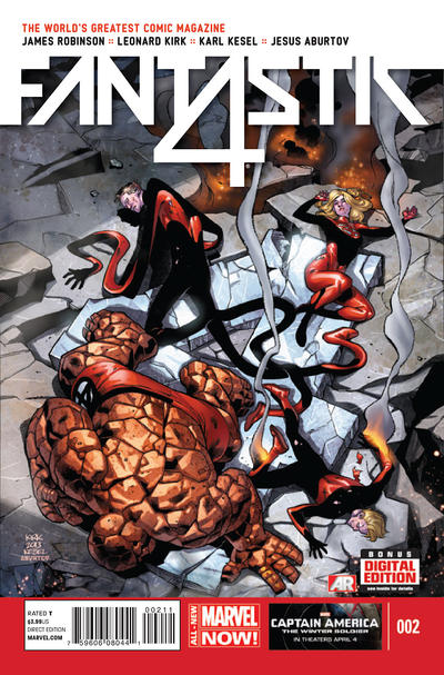 Cover for Fantastic Four (Marvel, 2014 series) #2 [Leonard Kirk Cover]
