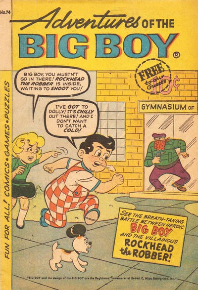 Cover for Adventures of the Big Boy (Webs Adventure Corporation, 1957 series) #74 [West]