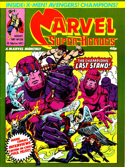 Cover for Marvel Superheroes [Marvel Super-Heroes] (Marvel UK, 1979 series) #376
