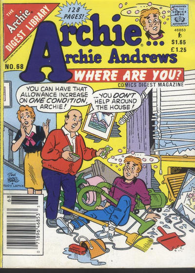 Cover for Archie... Archie Andrews, Where Are You? Comics Digest Magazine (Archie, 1977 series) #68 [Canadian and British]