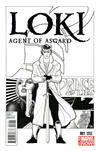 Cover Thumbnail for Loki: Agent of Asgard (2014 series) #1 [Frank Cho Black & White Variant]