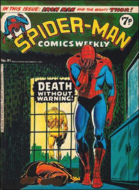 Cover Thumbnail for Spider-Man Comics Weekly (Marvel UK, 1973 series) #91