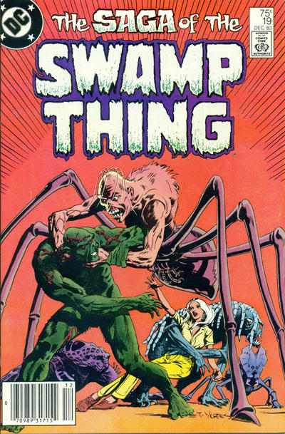 Cover for The Saga of Swamp Thing (DC, 1982 series) #19 [Newsstand]