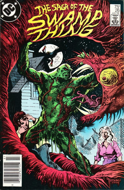 Cover for The Saga of Swamp Thing (DC, 1982 series) #26 [Newsstand]