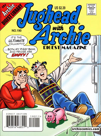 Cover for Jughead with Archie Digest (Archie, 1974 series) #190 [Direct Edition]