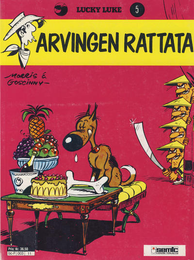 Cover for Lucky Luke (Semic, 1977 series) #5 - Arvingen Rattata [3. opplag]