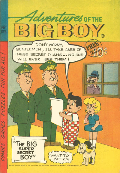 Cover for Adventures of the Big Boy (Webs Adventure Corporation, 1957 series) #104 [West]