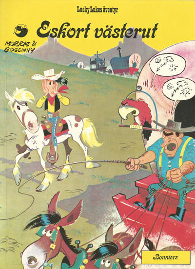 Cover for Lucky Lukes äventyr / Lucky Luke klassiker (Bonniers, 1971 series) #22 - Eskort västerut