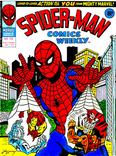 Cover for Spider-Man Comics Weekly (Marvel UK, 1973 series) #142