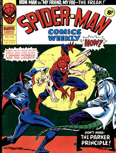 Cover for Spider-Man Comics Weekly (Marvel UK, 1973 series) #143